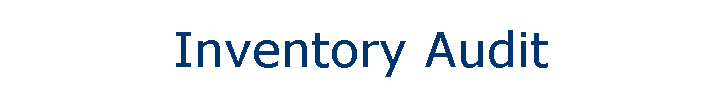 Inventory Audit